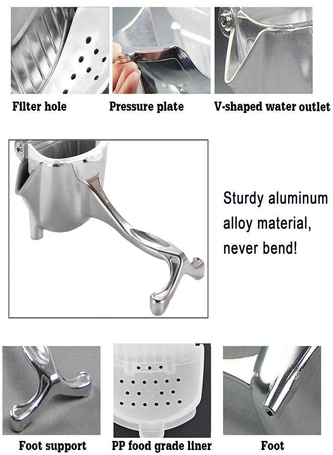 Uzox fruit juicer-Uzox Aluminium Fruit Hand Squeezer Heavy Duty Lemon Orange Juicer Manual Fruit Press Squeezer Fruit Juicer Extractor Tool (OR-PTS-JU) - Image 5